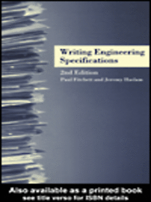 cover image of Writing Engineering Specifications